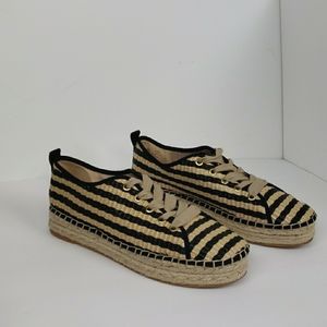 SAM EDELMAN Celina striped espadrilles womens 10